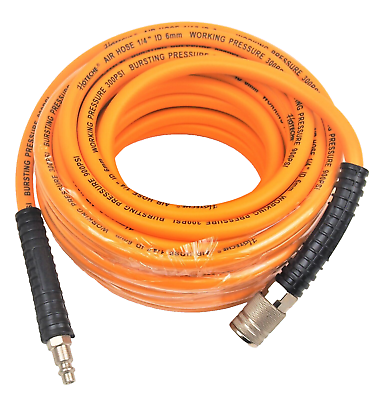 #ad 1 4quot; x 33 FT PVC Rubber Hybrid Air Hose Quick Coupler Fittings 300 PSI A831806A