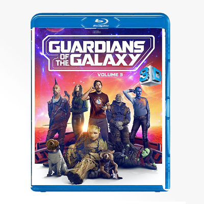 #ad Guardians of the galaxy vol. 3 Movie 3D Blu ray Disc With Cover Art All Region