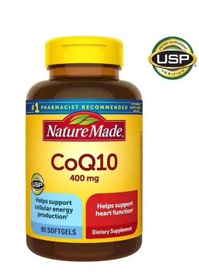 #ad Nature Made CoQ10 400 mg. 90 Softgels Heart Health Energy New Sealed Exp 04 2026