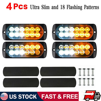 #ad #ad Car 12 LED Strobe Lamps Surface Mount Flashing Lights For Truck Pickup