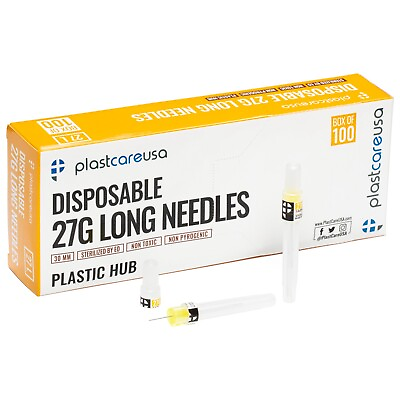 #ad 200 27G Long 30mm Disposable Dental Needles in Perforated Box 2 Box of 100