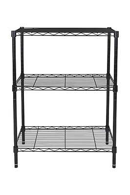 #ad 3 Tier Multipurpose Wire Shelving Rack 750lbs Load Capacity