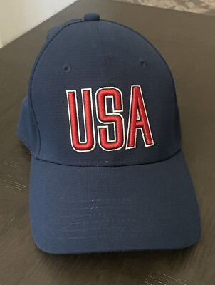 #ad Mens NWOT Under Armour USA Freedom Adult Md large Hat Cap Navy Blue