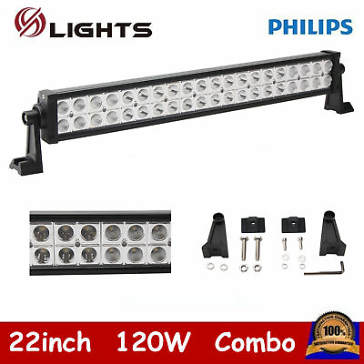 120W 22quot; Led Work Light Bar Combo Lamp Offroad Driving Lamp Atv Ute Suv 4WD 24quot;