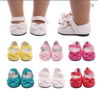 #ad Shoes Mary Jane Shoes with Bow Available in 9 Colors Designed for 18 inch