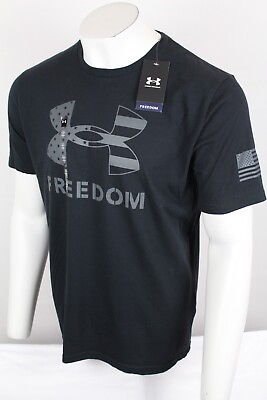 #ad #ad Under Armour Men#x27;s UA Freedom Flag T Shirt Short Sleeve Academy Black 1370811