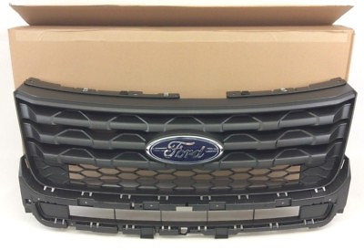 #ad 2016 2018 Ford Explorer Interceptor Utility Front Upper Carbon Black Grille OEM