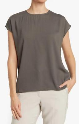 #ad #ad Halogen Top Gray Cap Sleeves Blouse Women Sz S NEW NWT N41