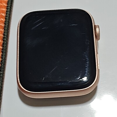 #ad Apple Watch Series 5 44mm Gold Tone Aluminium Case with Pink Sand Sport Band...