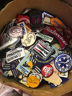 #ad Vintage Patch Lot 25 patches nasaautomotivePromopoliceSportsMilitary Rare