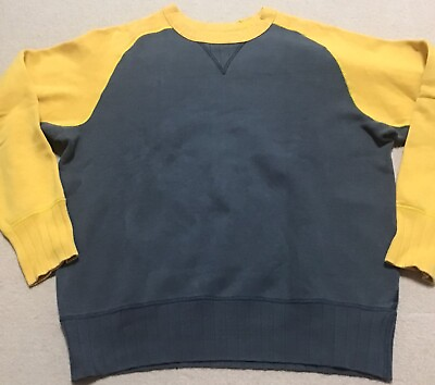 #ad TWO MOON Vintage Style Loop Wheel Sweatshirt Double V Freedom Sleeve Japan L