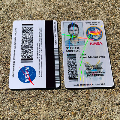 #ad NASA ID Card Pass PERSONALISED Printed Novelty ID Space Exploration Sci Fi