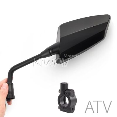 #ad KiWAV ATV UTV Side Mirrors Hawk Black with Clips 7 8quot; Bar for Xtreme Mini 60