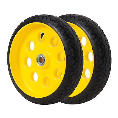 #ad 10 inch Low Profile Replacement Wheels for Hand Trucks Flat Free 2 Pack