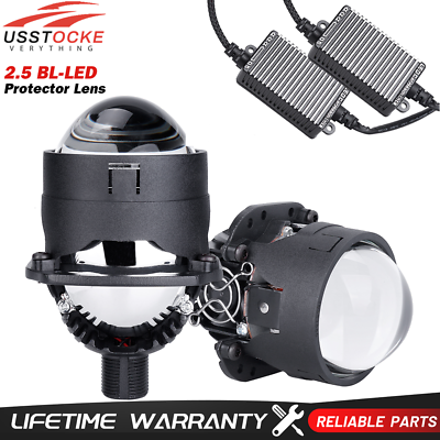 #ad 2.5 inch Universal Bi LED projector lens H4 H7 9005 9006 HB3 HB4 110W LED Light