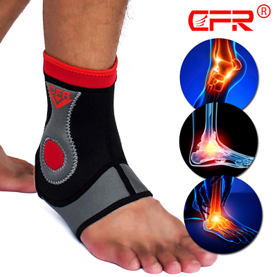 #ad Ankle Support Brace Compression Sleeve Foot Pain Relief MMA Jogging Neoprene DSM