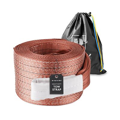 #ad Tow Strap Heavy Duty 110000 lbs 30ft Dawnerz Towing Rope 55 US Tons 9m for ...