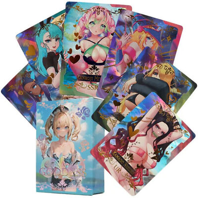 #ad HOT 55 Anime Goddess Girl Trading Card HOLO Waifu Booster Box TCG Factory Sealed