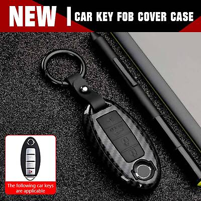 #ad ABS Carbon Keychains Key Cover Case Fit for Nissan accessories