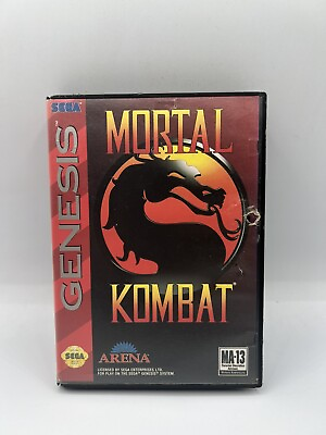 #ad Mortal Kombat Sega Genesis Complete CIB Ripped Manual