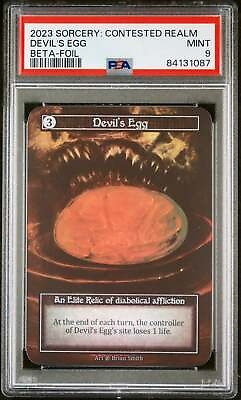 #ad PSA 9 Devil’s Egg Elite Foil Beta Sorcery