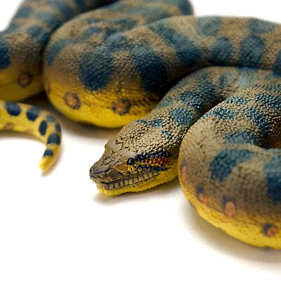 #ad Green Anaconda Incredible Creatures Safari Reptile Snake Toy Realistic