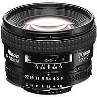 #ad Nikon AF FX NIKKOR 20mm f 2.8D Fixed Zoom Lens with Auto Focus for Nikon DSLR