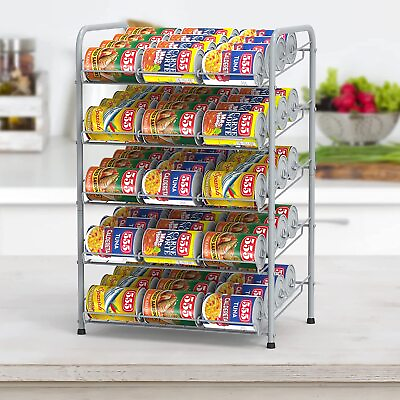 #ad 5 Tier Can Rack Organizer Metal Canned Food Storage Organizer for Kitchen Pantry