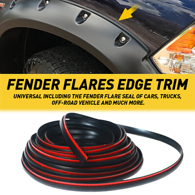 #ad 9m For Car Truck Wheel Wells Fender Flare Edge Trim Rubber Seal Strip Universal