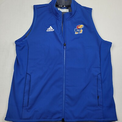 #ad #ad Kansas Jay Hawks Adidas Vest Adult Large Blue Ncaa Sport Aero Ready