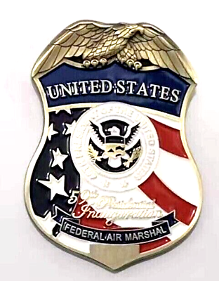 #ad #ad RARE #254 300 UNITED STATES FEDERAL AIR MARSHAL INAUGURATION 2021 CHALLENGE COIN
