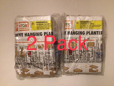 #ad Home Depot April 2021 Rabbit Bunny Hanging Planter Wood Building Kit 2 Pack