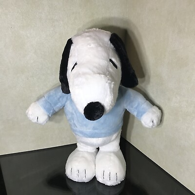 #ad Collectible Peanuts Snoopy with Blue Sweater Porch Greeter Super Soft