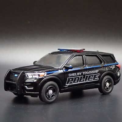 #ad 2023 FORD EXPLORER POLICE SHELBY TOWNSHIP MICHIGAN 1:64 SCALE DIECAST MODEL CAR