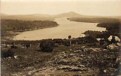 #ad RPPC Postcard Pitcher Pond Waldo County Maine Charles A. Townsend Photo 1906