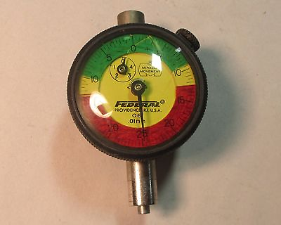 #ad #ad Federal O61 .01mm Miracle Movement Green Yellow amp; Red Dial Indicator Used