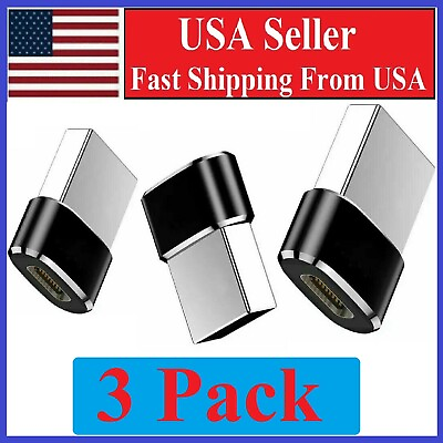 #ad 3 PACK USB C 3.1 Type C Female to USB 3.0 Type A Male Port Converter Adapter BLK