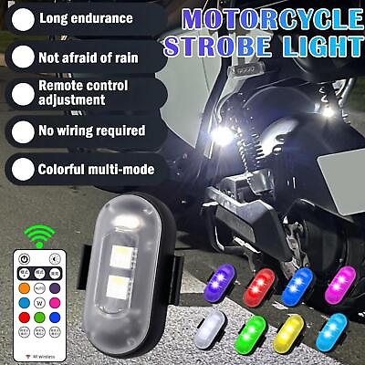 #ad Universal Aircraft LED Strobe Lights Motorcycle Anti collision Warning Light