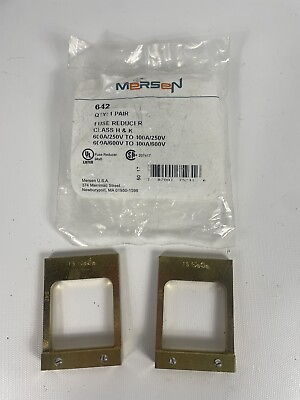 #ad NEW Pair of MERSEN 642 Fuse Reducers Class H Fuse 400A to 600A 250 600V 2664