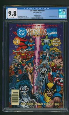 #ad DC Versus Marvel #1 Newsstand CGC 9.8 WP 1996 1st Appearance of Access