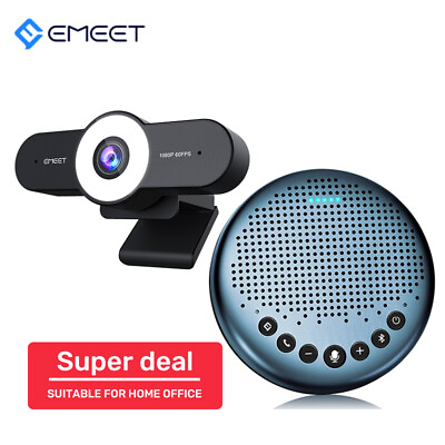 #ad #ad Webcam Ring Light 1080P HD 60FPS Autofocus W Bluetooth Speakerphone Conference
