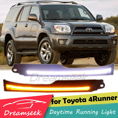 #ad Side Marker Trim Turn Signal Front Headlight for Toyota 4Runner 2006 09 LED DRL