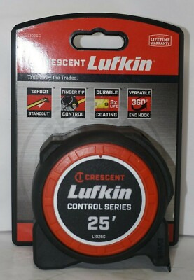 #ad RI4 Crescent Lufkin L1025C 25ft. Control Series Tape Measure New