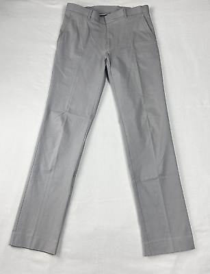 #ad Tommy Hilfiger Pants Men Sze 32x32 Gray Modern Fit Th Flex Performance Straight