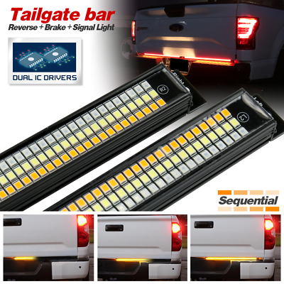 #ad #ad 2x 28#x27;#x27; LED Tailgate Light bar Turn SignalBrakeReverse For Silverado 1500