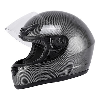#ad DOT Carbon Fiber Flip Up Full Face Motorcycle Helmet Street S M L XL TCMT