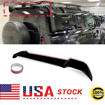 #ad Fits Land Rover Defender 90 110 130 2020 2024 Black Rear Tail Roof Spoiler Wing