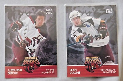 #ad 2008 09 Hershey Bears AHL Hockey Card Pick one