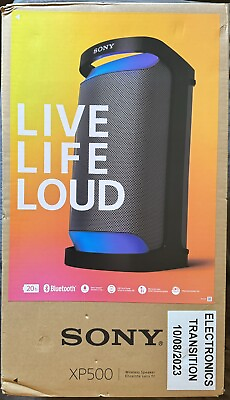 #ad New Sony X Series SRSXP500 Portable Bluetooth Wireless Party and Karaoke Speaker