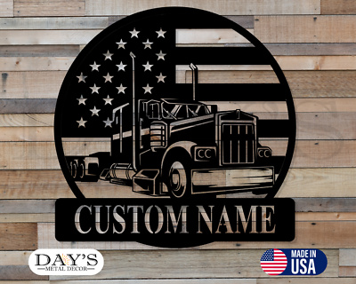 #ad Personalized Semi Truck Wall Metal Art Personalized Semi Truck Personalized Gift
